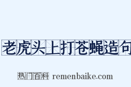 老虎头上打苍蝇造句是什么意思的图片